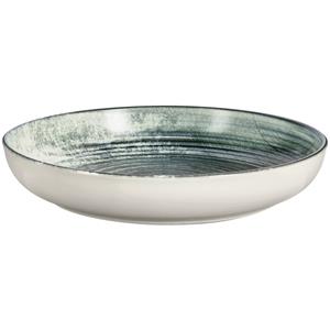 Vega Diep bord Etana; 700ml, 22x4 cm (ØxH); wit/antraciet; rond; 6 stuk / verpakking