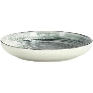 Vega Diep bord Etana; 1200ml, 26x4.5 cm (ØxH); wit/antraciet; rond; 4 stuk / verpakking