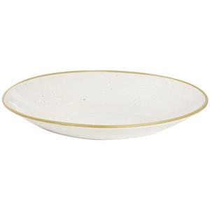 Churchill Diep bord Stonecast Barley White Coupe; 450ml, 25 cm (Ø); wit/bruin; rond; 12 stuk / verpakking