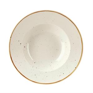 Churchill Diep bord Stonecast Barley White; 284ml, 24x3.7 cm (ØxH); wit/bruin; rond; 12 stuk / verpakking