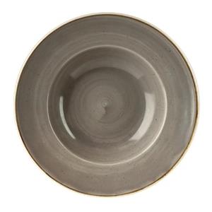 Churchill Diep bord Stonecast Peppercorn; 284ml, 24x3.7 cm (ØxH); grijs/bruin; rond; 12 stuk / verpakking