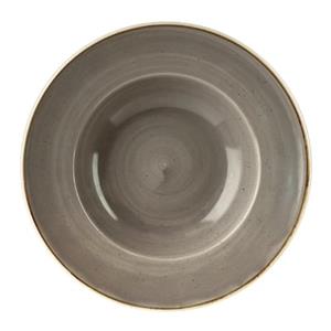 Churchill Diep bord Stonecast Peppercorn; 468ml, 28x3.7 cm (ØxH); grijs/bruin; rond; 12 stuk / verpakking