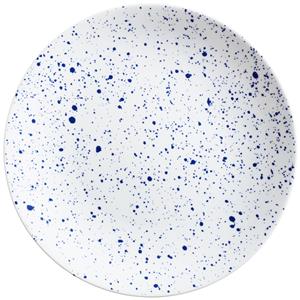 Vega Plat bord Mixor gestippeld; 27 cm (Ø); wit/blauw; rond; 6 stuk / verpakking