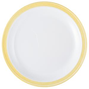 Waca Plat bord Bistro; 23.5 cm (Ø); geel; rond; 5 stuk / verpakking