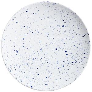 Vega Plat bord Mixor gestippeld; 31 cm (Ø); wit/blauw; rond; 4 stuk / verpakking