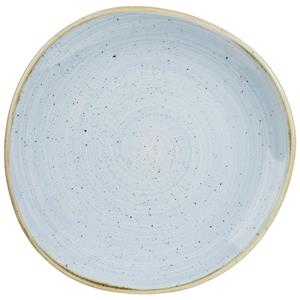Churchill Bord Stonecast Duck Egg Coupe organisch; 21 cm (B); lichtblauw/bruin; organisch; 12 stuk / verpakking