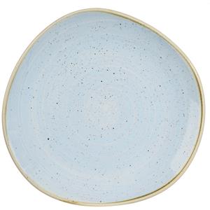 Churchill Bord Stonecast Duck Egg Coupe organisch; 28.6 cm (B); lichtblauw/bruin; organisch; 12 stuk / verpakking