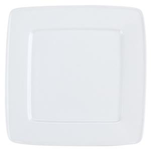 PULSIVA Plat bord Jazz; 19x19 cm (LxB); wit; vierkant; 4 stuk / verpakking
