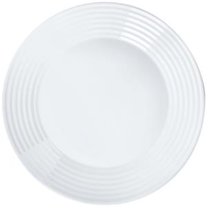 Luminarc Plat bord Stairo; 27x2.5 cm (ØxH); wit; rond; 6 stuk / verpakking