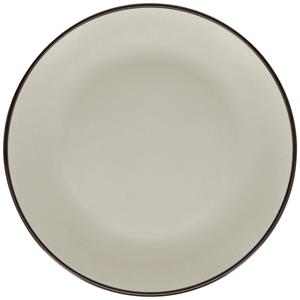PULSIVA Plat bord Levana; 26.5 cm (Ø); grijs/zwart; rond; 6 stuk / verpakking