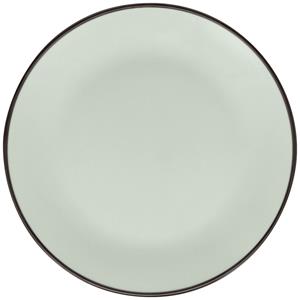 PULSIVA Plat bord Levana; 26.5 cm (Ø); mintgroen/zwart; rond; 6 stuk / verpakking