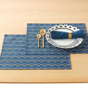 LA REDOUTE INTERIEURS Set van 2 bedrukte placemats, anti-vlek Mina