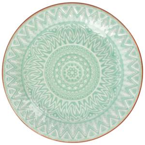 PULSIVA Plat bord Indie; 21x2.5 cm (ØxH); mint; rond; 4 stuk / verpakking