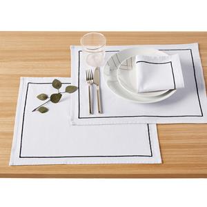 LA REDOUTE INTERIEURS Set van 4 placemats gewassen linnen/katoen Métis Bourdon