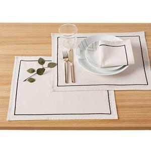 LA REDOUTE INTERIEURS Set van 4 placemats gewassen linnen/katoen Métis Bourdon