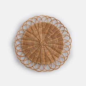 LA REDOUTE INTERIEURS Set van 4 placemats in rotan, bloem vorm Doga