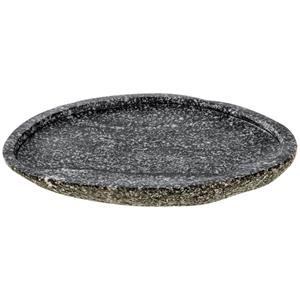 Vega Plaat Panaro plat met rand; 20x17x2 cm (LxBxH); grijs; organisch