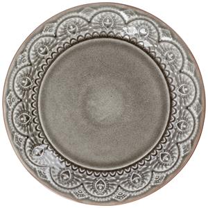 PULSIVA Plat bord Indie; 26x2.8 cm (ØxH); grijs; rond; 4 stuk / verpakking