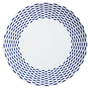 Vega Plat bord Mixor met decoratie; 31 cm (Ø); wit/blauw; rond; 4 stuk / verpakking