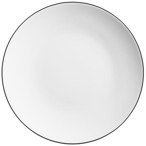 Vega Plat bord Bellino; 21 cm (Ø); wit/zwart; rond; 6 stuk / verpakking