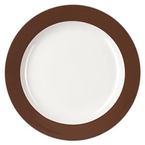 PULSIVA Plat bord Joy; 21 cm (Ø); bruin; rond; 6 stuk / verpakking