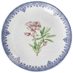 Vega Plat bord Nonna met motief; 20.5 cm (Ø); blauw/wit/rosé; rond; 6 stuk / verpakking