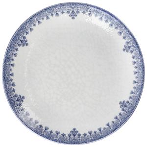 Vega Plat bord Nonna; 20.5 cm (Ø); wit/blauw; rond; 6 stuk / verpakking