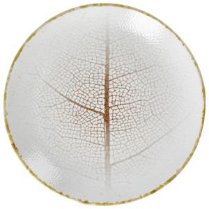 Vega Plat bord Pianta; 20.5 cm (Ø); wit/bruin; rond; 6 stuk / verpakking