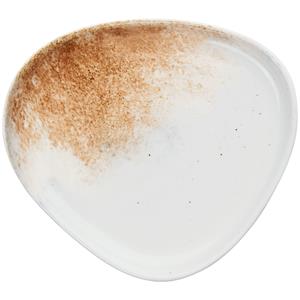 Vega Plat bord Purior; 18.5x17x2.5 cm (LxBxH); wit/bruin; rechthoekig; 6 stuk / verpakking