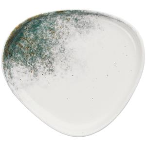 Vega Plat bord Purior; 18.5x17x2.5 cm (LxBxH); wit/petrol; rechthoekig; 6 stuk / verpakking