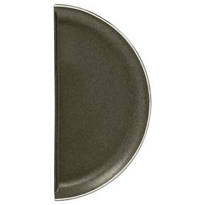 Vega Plat bord Ossora; 27.5x13.5 cm (LxB); donkertaupe; halfrond; 4 stuk / verpakking