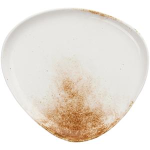 Vega Plat bord Purior; 26x24x3.2 cm (LxBxH); wit/bruin; rechthoekig; 4 stuk / verpakking