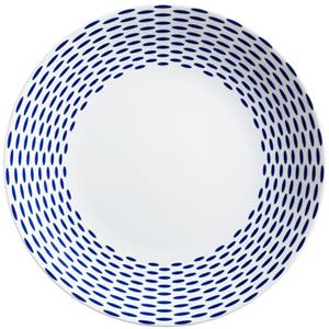Vega Plat bord Mixor met decoratie; 27 cm (Ø); wit/blauw; rond; 6 stuk / verpakking