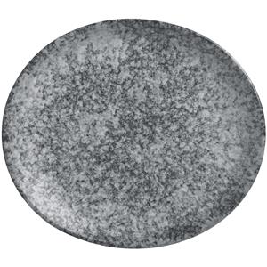 Vega Plat bord Mamoro organisch; 31x26.5x3.5 cm (LxBxH); zwart/wit; organisch; 3 stuk / verpakking