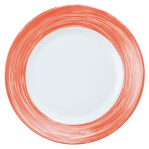 Luminarc Plat bord Brush; 23.5 cm (Ø); oranje; rond; 6 stuk / verpakking