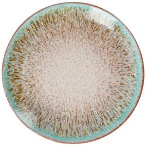 Vega Plat bord Mercury; 24.5 cm (Ø); groen/bruin; rond; 6 stuk / verpakking
