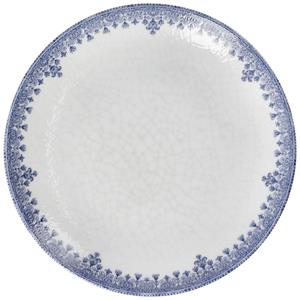 Vega Plat bord Nonna; 24.5 cm (Ø); wit/blauw; rond; 6 stuk / verpakking