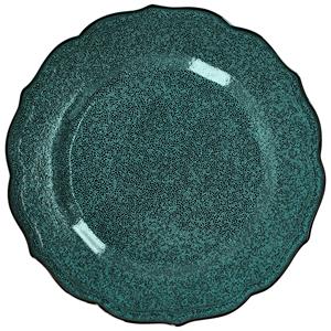 Vega Plat bord Antiqus; 21 cm (Ø); petrol; rond; 6 stuk / verpakking