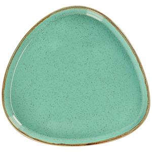 Vega Bord Sidina organisch met rand; 20.7x19.5x2 cm (LxBxH); turquoise; organisch; 6 stuk / verpakking