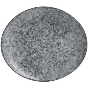 Vega Plat bord Mamoro organisch; 20x17.5x2.5 cm (LxBxH); zwart/wit; organisch; 6 stuk / verpakking