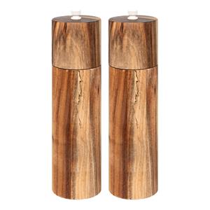 5five Kruidenmolen - 2x - Harmony - acacia hout - 21.5 cm - peper/zout - Kruidenset -