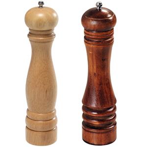 Kesper Houten peper en zoutstel 26 cm bruin/beige -