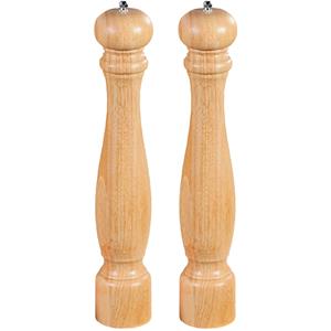 Merkloos Groot houten peper en zoutstel cm -