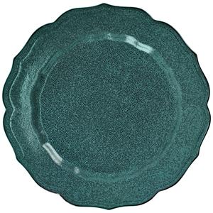 Vega Plat bord Antiqus; 27 cm (Ø); petrol; rond; 4 stuk / verpakking