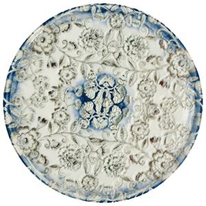 Vega Plat bord Nostal met rand; 24x1.9 cm (ØxH); blauw; rond; 6 stuk / verpakking