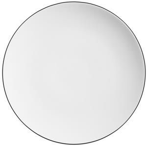 Vega Plat bord Bellino; 31 cm (Ø); wit/zwart; rond; 4 stuk / verpakking