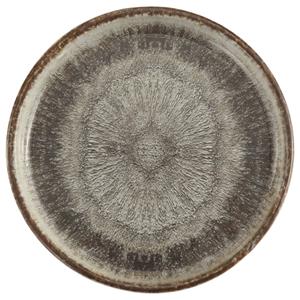 Porland Plat bord Iris met hoge rand; 27.5x2.4 cm (ØxH); grijs/bruin; rond; 6 stuk / verpakking