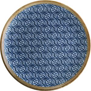 Bonna Plat bord Lupin; 19 cm (Ø); wit/blauw/bruin; rond; 12 stuk / verpakking