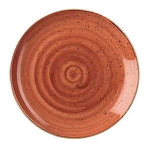 Churchill Plat bord Stonecast Orange Coupe; 21.7 cm (Ø); oranje/bruin; rond; 12 stuk / verpakking