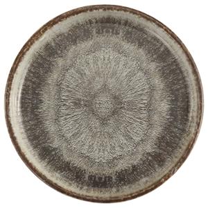 Porland Plat bord Iris met hoge rand; 30x2.15 cm (ØxH); grijs/bruin; rond; 6 stuk / verpakking